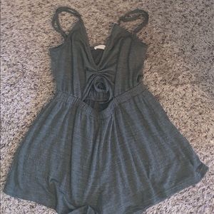 army green romper